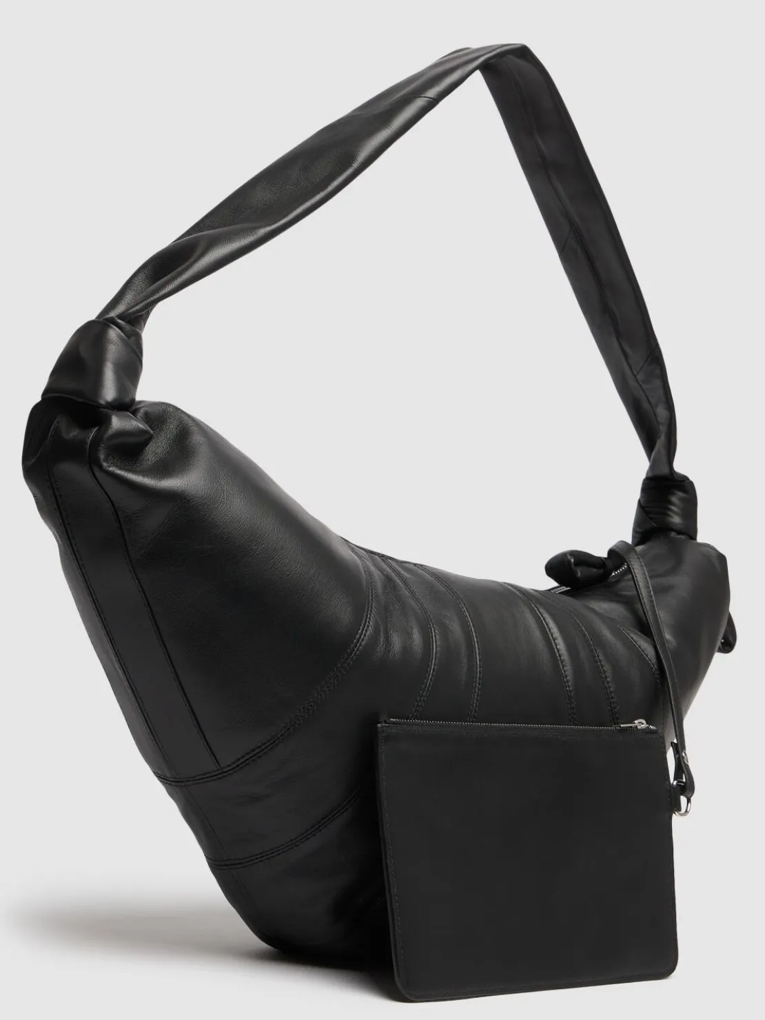 Borsa grande Croissant in nappa