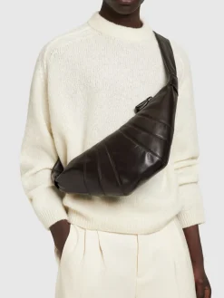 Borsa grande Croissant in pelle
