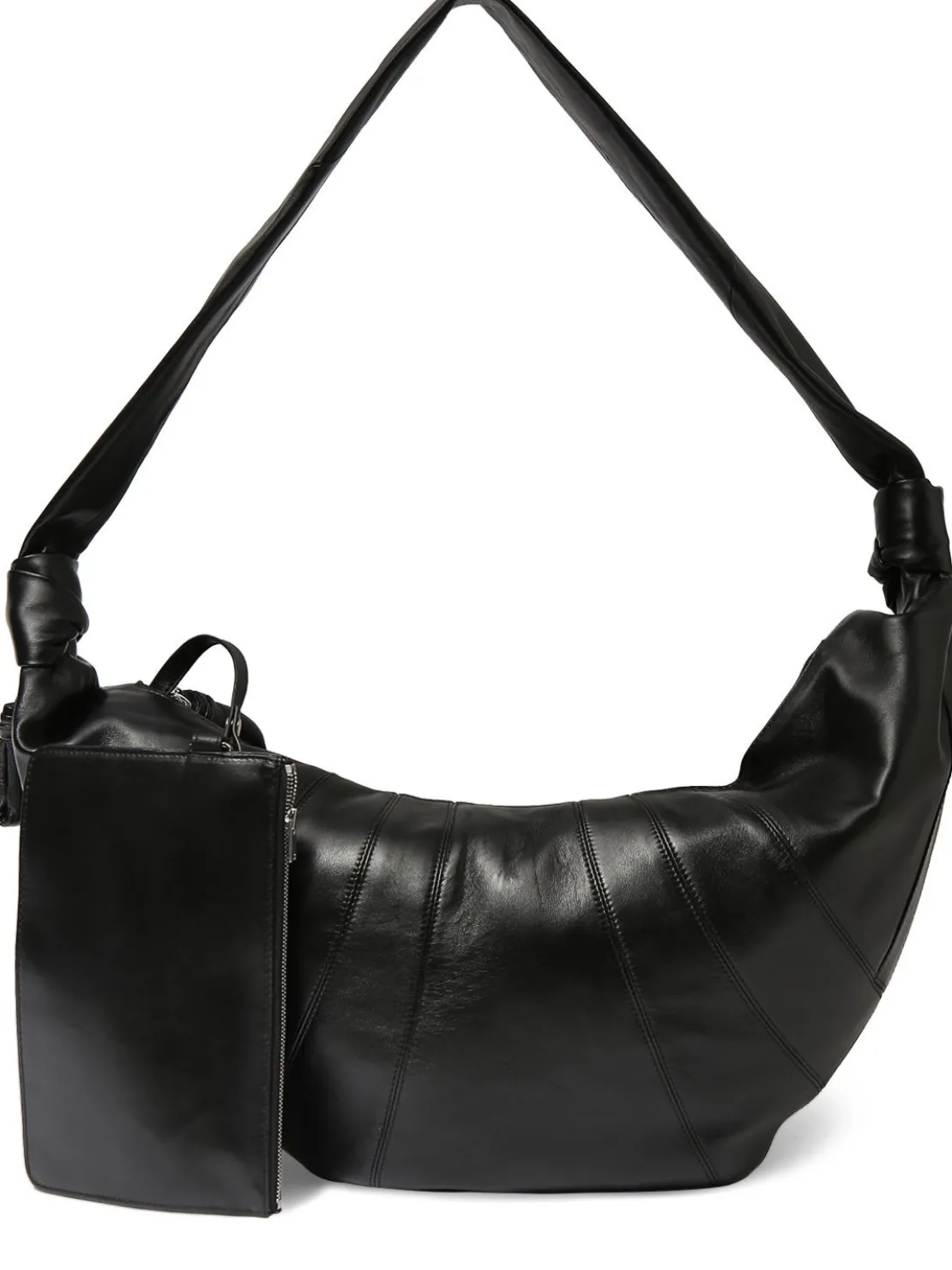 Borsa grande Croissant in pelle
