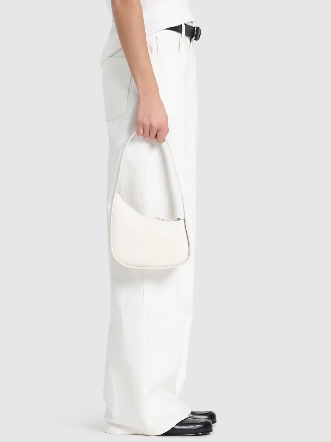 Borsa Half Moon in pelle liscia