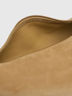 Borsa hobo media Olivia in camoscio