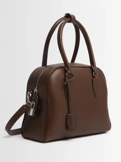Borsa India 10 in pelle con manico