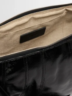Borsa media Croissant in cotone spalmato