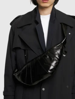 Borsa media Croissant in cotone spalmato
