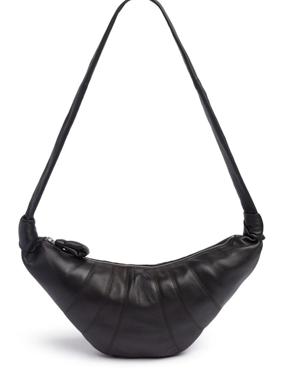 Borsa media Croissant in nappa
