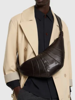 Borsa media Croissant in nappa