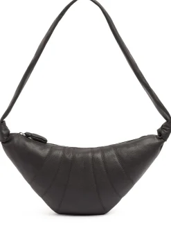 Borsa media Croissant in pelle martellata