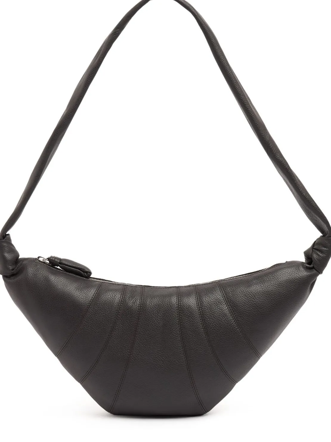 Borsa media Croissant in pelle martellata