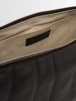 Borsa media Croissant in pelle martellata