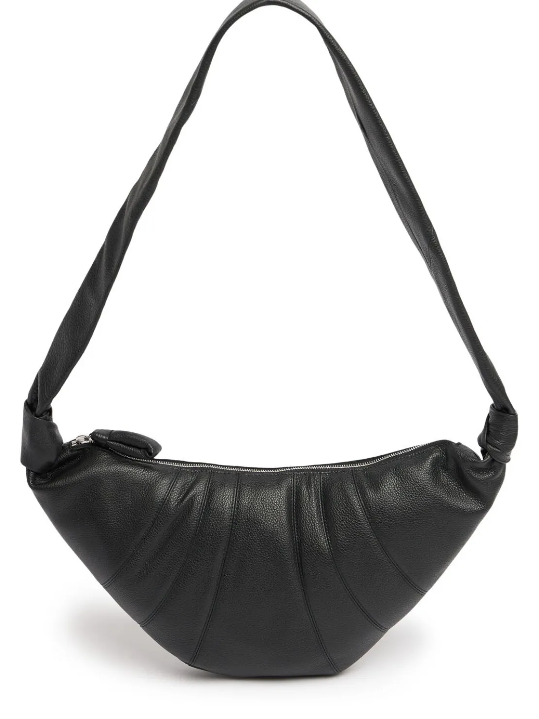 Borsa media Croissant in pelle martellata