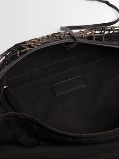 Borsa media Fortune Croissant intrecciata