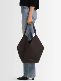 Borsa media LVR Exclusive Lotus in camoscio