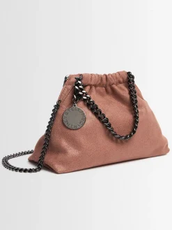 Borsa Mini Falabella in Eco Shaggy con coulisse