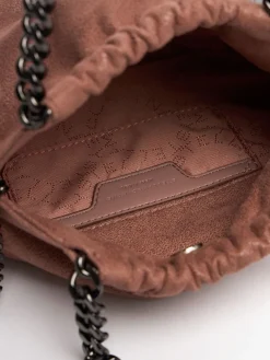 Borsa Mini Falabella in Eco Shaggy con coulisse