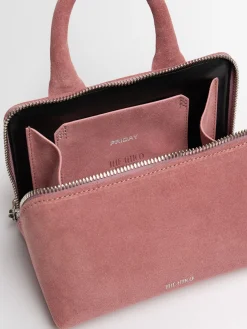 Borsa mini Friday in camoscio