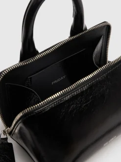Borsa mini Friday in pelle craclé