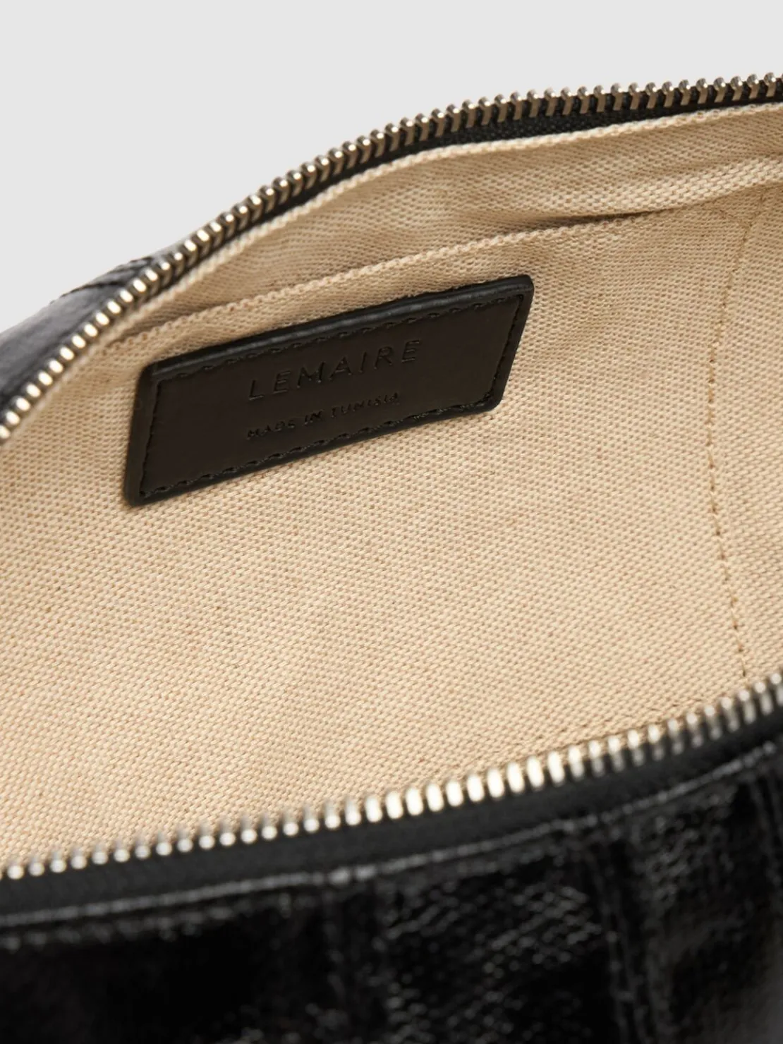 Borsa piccola Croissant in cotone spalmato