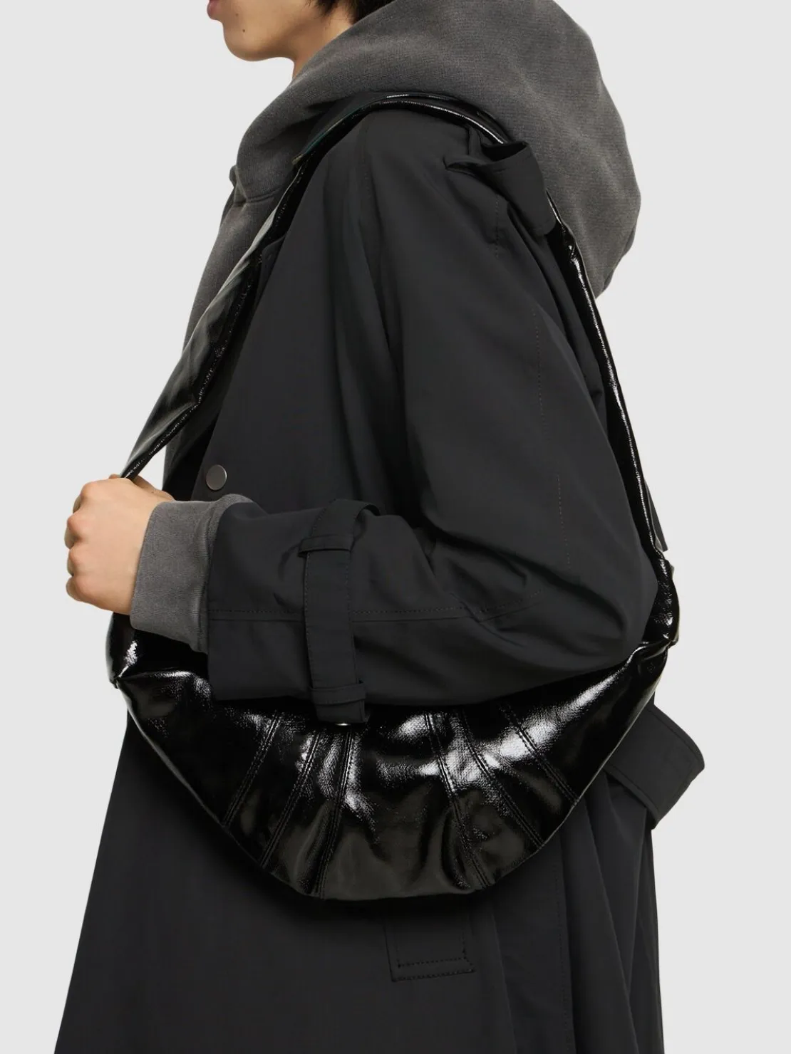 Borsa piccola Croissant in cotone spalmato