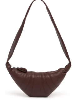 Borsa piccola Croissant in pelle martellata