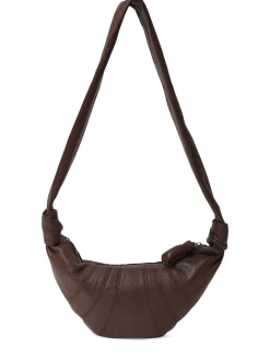 Borsa piccola Croissant in pelle martellata