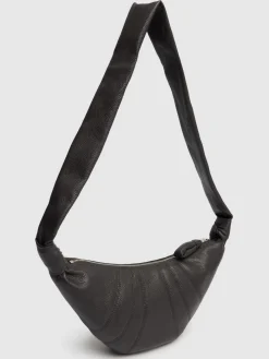Borsa piccola Croissant in pelle martellata