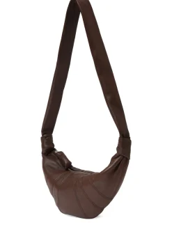 Borsa piccola Croissant in pelle martellata