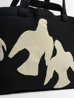 Borsa shopping Jumbo in misto cotone