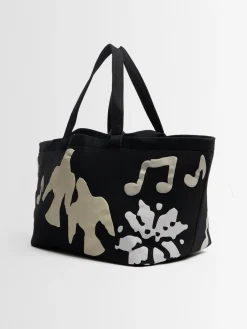 Borsa shopping Jumbo in misto cotone