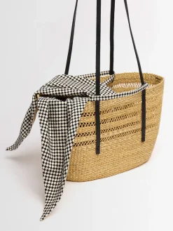 Borsa shopping media Bicro effetto rafia