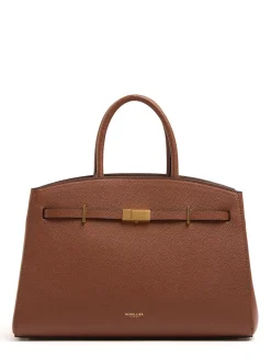 Borsa The Midi Hudson in pelle martellata