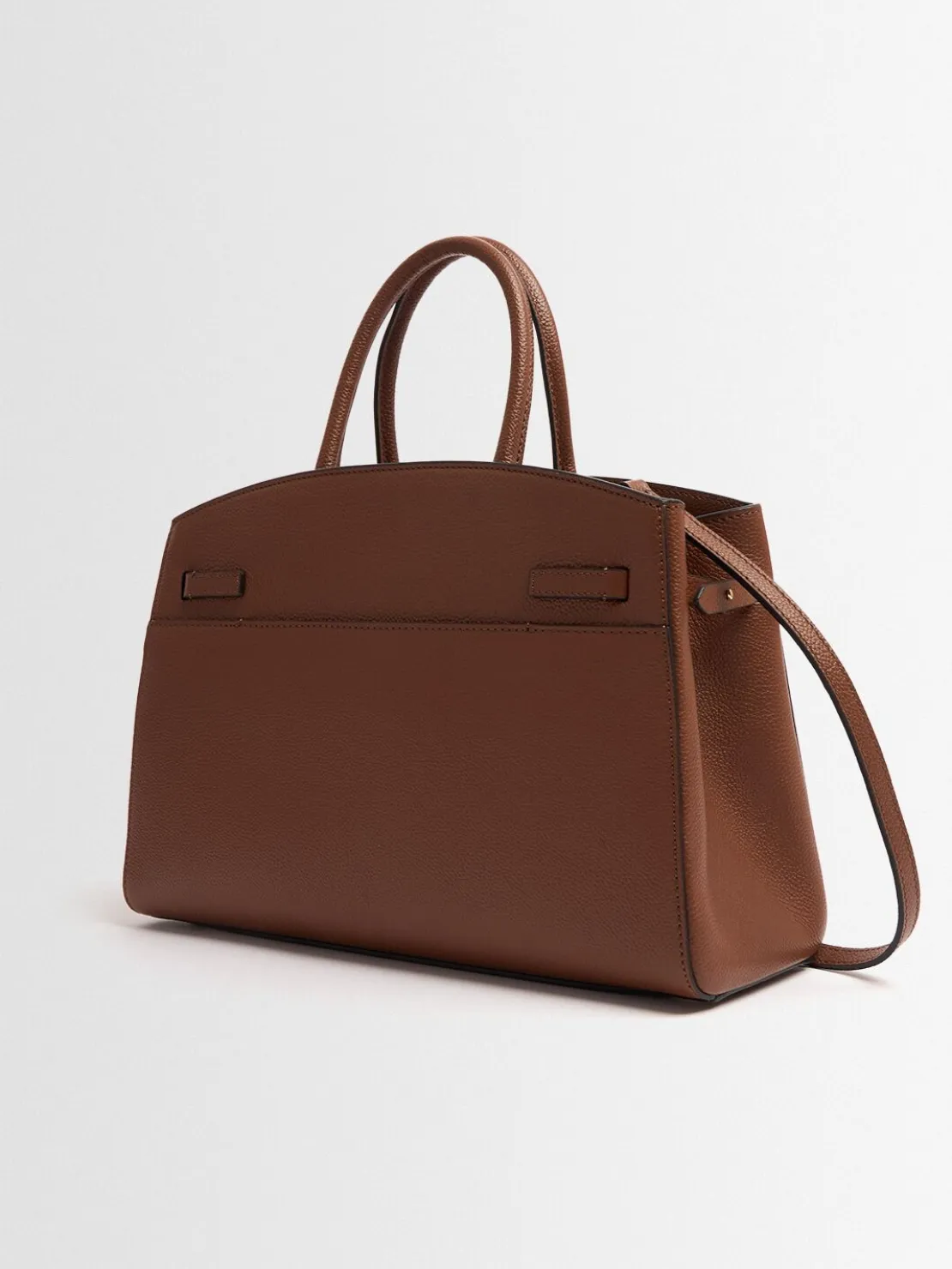 Borsa The Midi Hudson in pelle martellata
