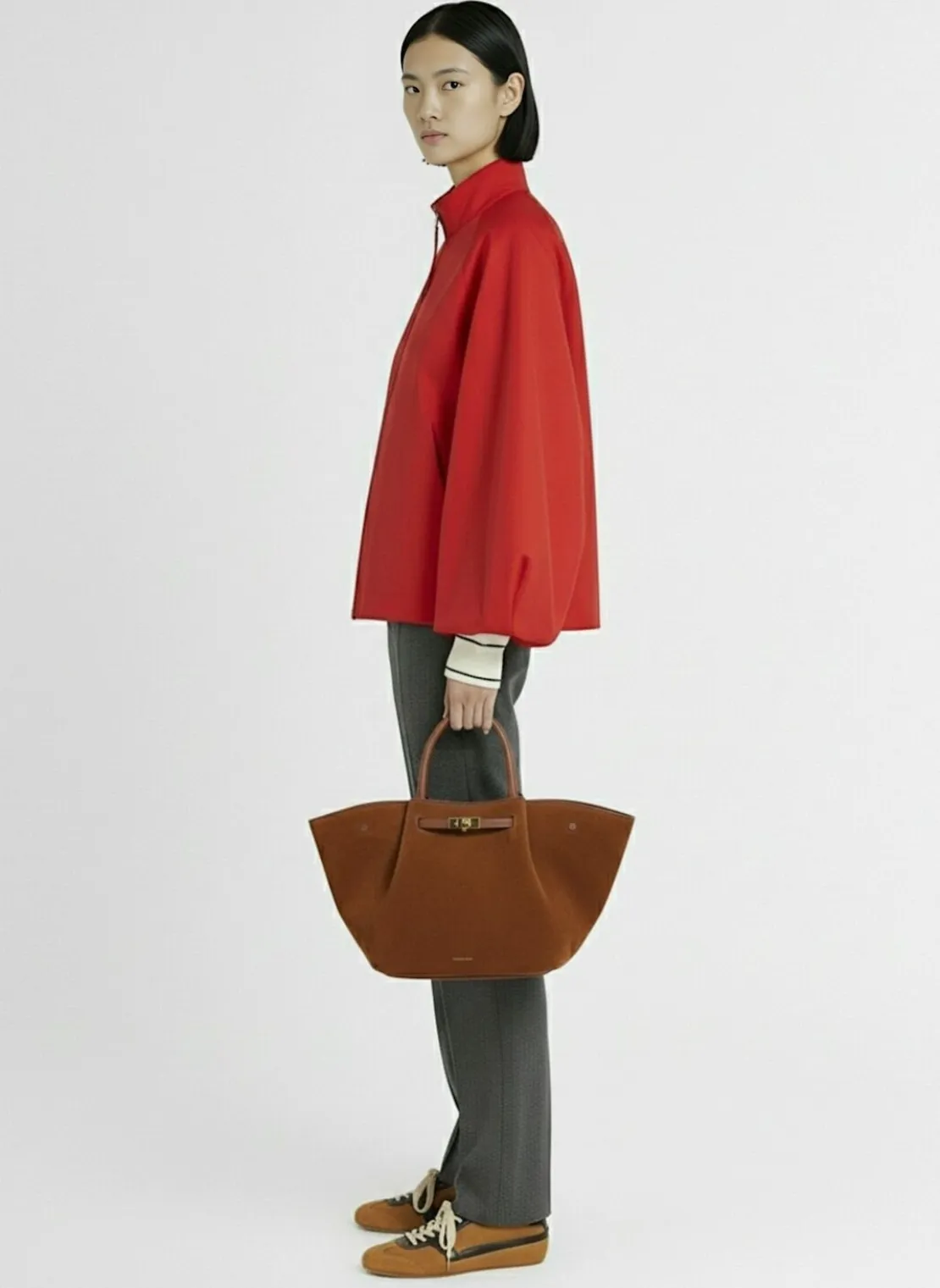 Borsa The Midi New York in camoscio