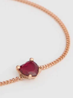 Bracciale in oro 9kt / rubino sintetico