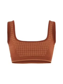Bralette in misto lana pied de poule