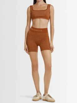 Bralette in misto lana pied de poule