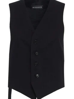 Buttoned cotton vest
