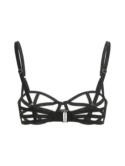 Caged silk bra