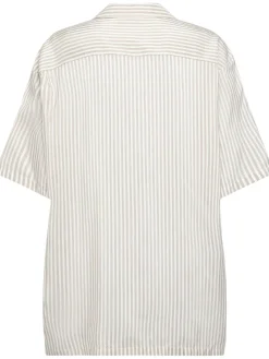 Camicia a maniche corte Jorge in seta a righe