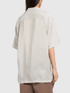 Camicia a maniche corte Jorge in seta a righe