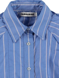 Camicia a righe in seersucker