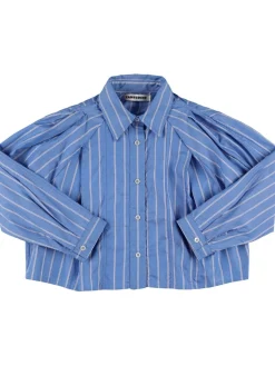 Camicia a righe in seersucker