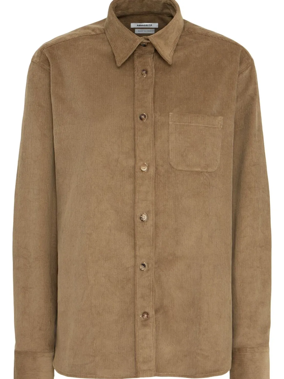 Camicia in cotone a coste Sara