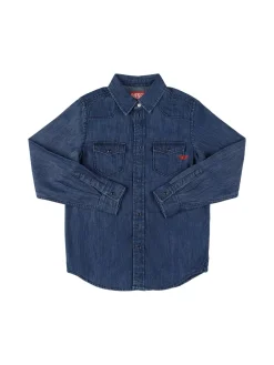 Camicia in cotone chambray