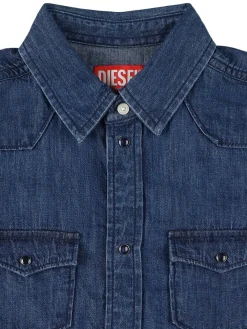 Camicia in cotone chambray