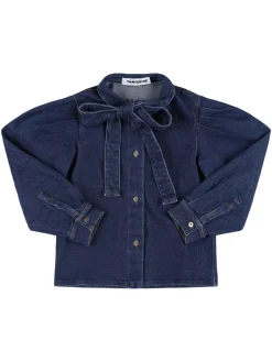 Camicia in denim di misto cotone