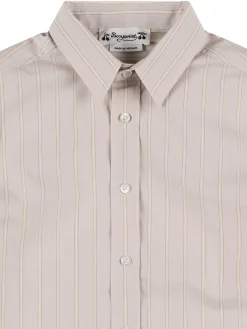 Camicia in popeline di cotone a righe