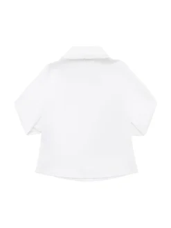 Camicia in popeline di misto cotone con fiocco