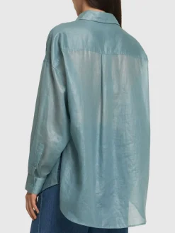 Camicia oversize in organza