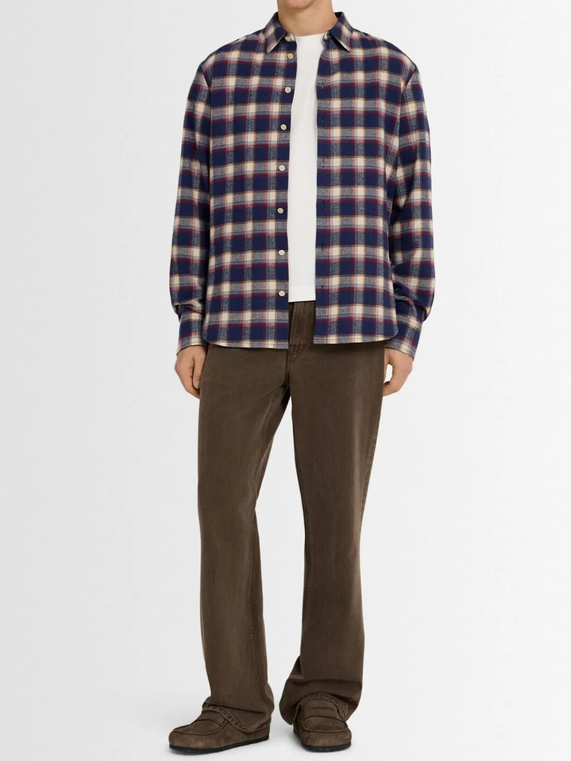 Camicia sartoriale in misto cotone check