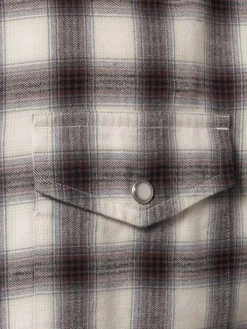 Camicia western in misto cotone check